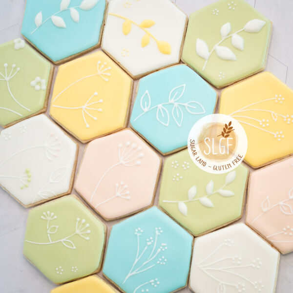 vegan and gluten free decorated cookies, DYE free