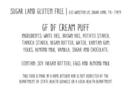 Gluten free Cream puff