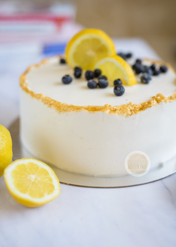 Gluten Free Lemon-blueberries cake