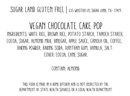 Vegan Chocolate cake pop
