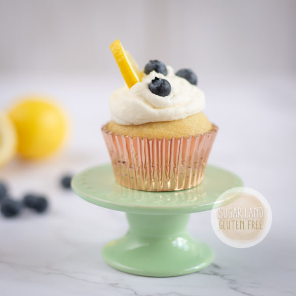 gluten free Lemon blueberries cupcake