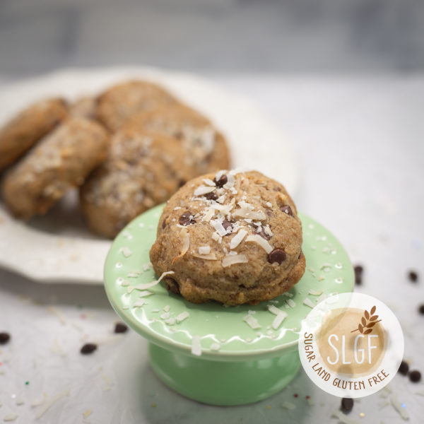 Vegan gluten free chocolate coconut cookies