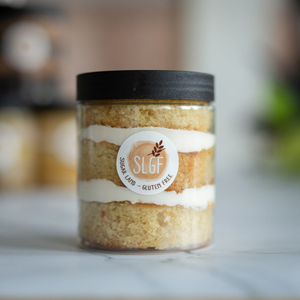 vanilla gluten free cake jar